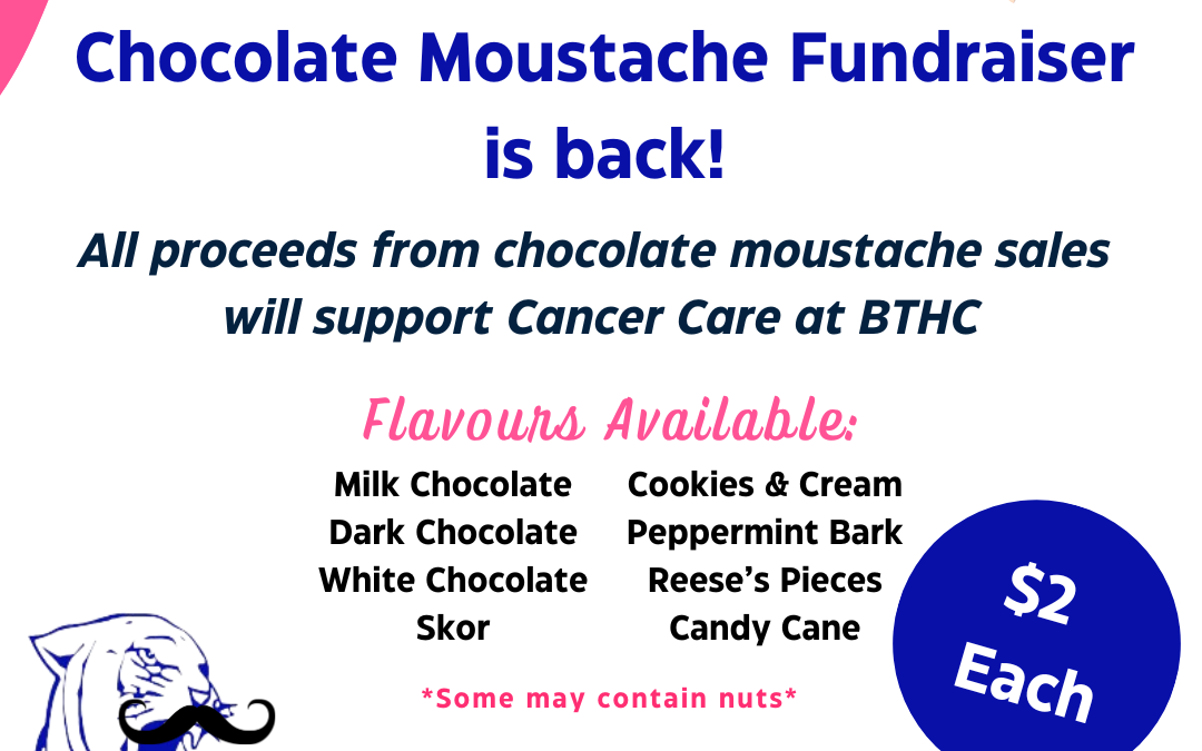 Carman Collegiate selling moustaches for BTHC Cancer Care